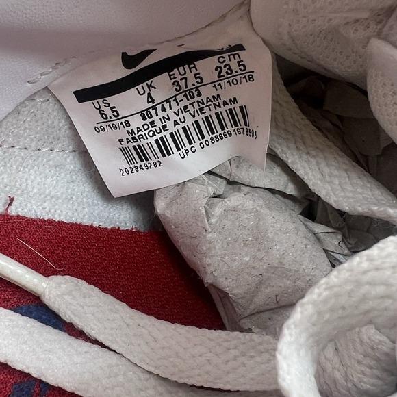 2018 Nike Cortez Forrest Gump Red Blue Retro Shoes - Women's Size 6.5 USED - Picture 8 of 8